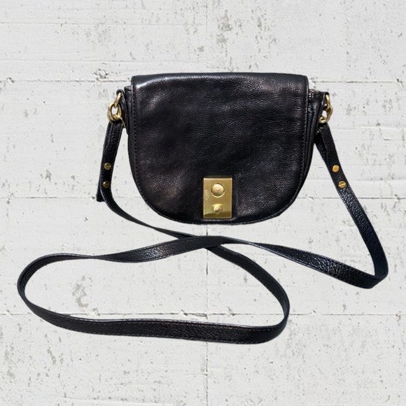 J. Crew Bags J Crew Pebbled Leather Saddle Crossbody Bag Poshmark